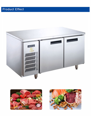 Refrigerador de mesa de trabalho de restaurante elétrico de aço inoxidável 0C a 5C Eficiência de arrefecimento