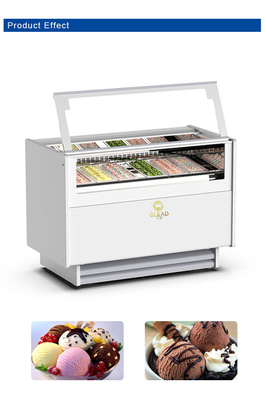 6 Equipamento de refrigeração italiano de panela ventilada de -16°C a -18°C 1050 W de potência 220-240 V Display de gelado.