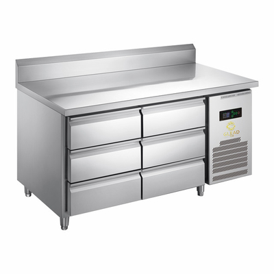 Unidade de refrigeração industrial de tubo de cobre evaporador 220V para congelador de bancada de trabalho