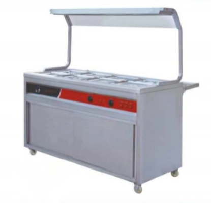 Restaurante Sopa Elétrica aquecedor Bain Marie 220-240V 50Hz 0°C~100°C Equipamento de cozinha de prata