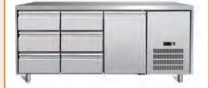 3 Portas Mesa de trabalho Chiller Equipamento de refrigeração Temperatura 2-8C Solução industrial de armazenamento a frio