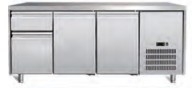 3 Portas Mesa de trabalho Chiller Equipamento de refrigeração Temperatura 2-8C Solução industrial de armazenamento a frio
