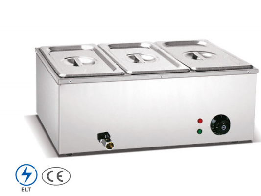 Bain Marie de aço inoxidável comercial para aquecimento de sopa 0-100°C 220-240V Combustível elétrico