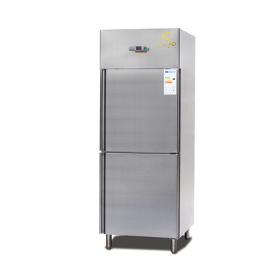 Refrigerador de ar 600L 2 meias portas chiller vertical unidade de condensação de refrigeração comercial -14 a -18C