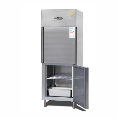 Refrigerador de ar 600L 2 meias portas chiller vertical unidade de condensação de refrigeração comercial -14 a -18C