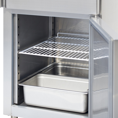 Refrigerador de ar 600L 2 meias portas chiller vertical unidade de condensação de refrigeração comercial -14 a -18C