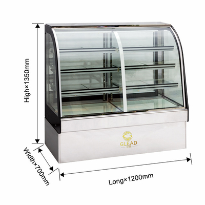 Potência 415L Ar Refrigerante Unidade de refrigeração comercial 2200W Voltagem para exibição de bolo