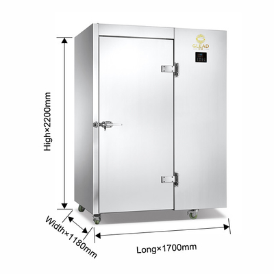 2N 220-240V Blast Chiller & Freezer Cabinets 2700W Unidade arrefecida a ar para 3 ~ 40.C controle de temperatura