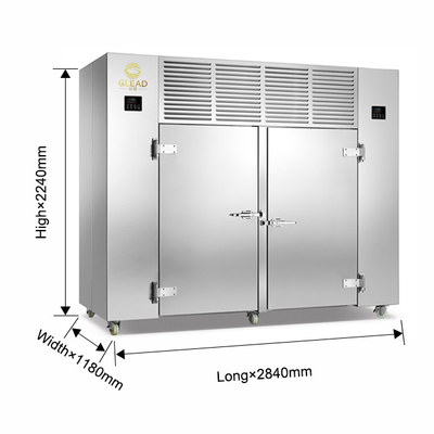 Unidade de refrigeração de armazenamento a frio profissional com 15 bandejas para controle de temperatura preciso