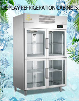 Ar condicionado 1000/1200 Display de volume Armários de refrigeração 700W Potência 5~0°C Unidades de exibição de temperatura