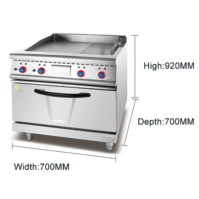 Máquina de cozinha comercial a gás com regulação de temperatura ajustável para cozinha profissional