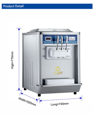 Unidade de refrigeração industrial profissional 2N 240V 1.7kW 2 Hoppers 2x1.8L Tanque de congelamento 200-300 xícaras/h