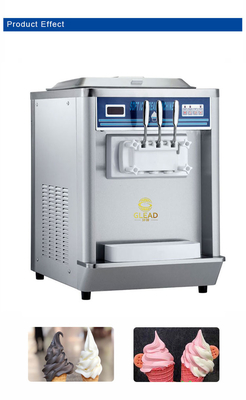 Unidade de refrigeração industrial profissional 2N 240V 1.7kW 2 Hoppers 2x1.8L Tanque de congelamento 200-300 xícaras/h