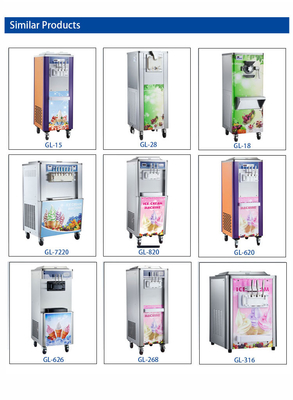 Unidade de refrigeração industrial profissional 2N 240V 1.7kW 2 Hoppers 2x1.8L Tanque de congelamento 200-300 xícaras/h