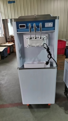 Máquina de produção de sorvete macio com refrigerante R404A 2x5.8L Hopper e capacidade de pré-resfriamento