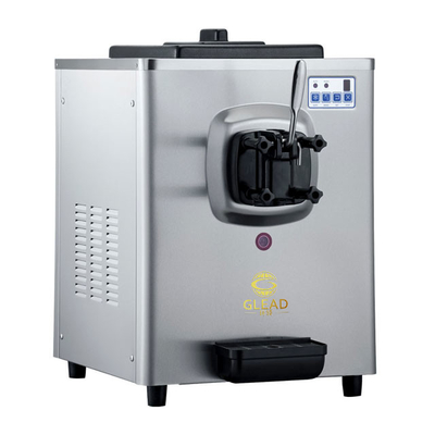 1.6L Tanque de congelamento Máquina de sorvete macio com 5L Hopper 220-240V Voltagem 100-150 xícaras por hora