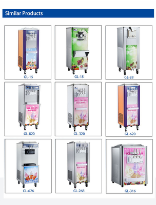 Equipamento de refrigeração industrial de 700W com um reservatório de congelação de 5L e 1,6L para uma produção de 6-8kg/h