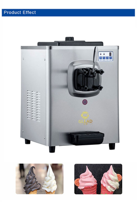Máquina de gelado suave 6-8 kg/h Produção 5L Hopper para pré-refrigeração e conservação noturna