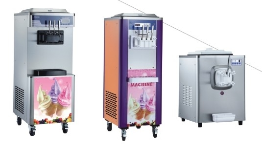 Máquina de gelado suave 6-8 kg/h Produção 5L Hopper para pré-refrigeração e conservação noturna