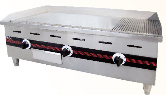 Grill de gás de prata com pressão de gás de 2800Pa Cozinha vários alimentos a 0-100.C