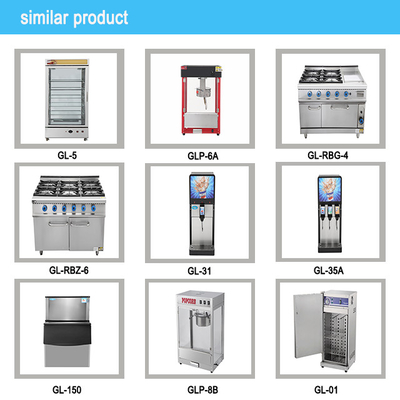 Forno de gás comercial de aço inoxidável com 4 camadas e forno de gás natural/gás liquefeito com 150 kg de peso