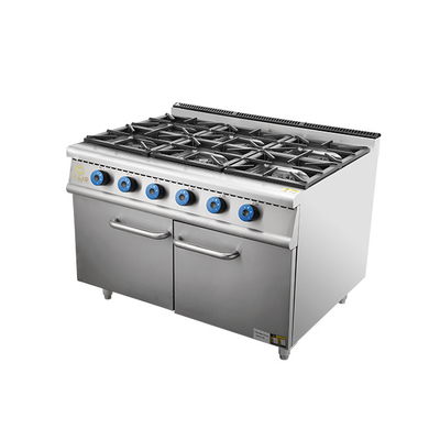 A linha de cozinha de hotéis pesados movidos a gás com forno SS304 Construção para produção de alimentos em grande escala.