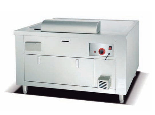 Máquina de Teppanyaki de gás japonês GLP 0,00 a 200oC Temperatura para cozinhar em restaurantes autênticos