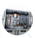 Capacidade 304 Equipamento de processamento de vegetais de aço inoxidável com cortador de vegetais de largura e frequência de 50 Hz