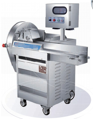 Capacidade 304 Equipamento de processamento de vegetais de aço inoxidável com cortador de vegetais de largura e frequência de 50 Hz