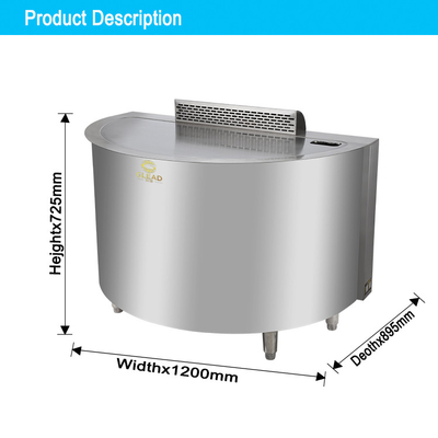 Máquina japonesa de Teppanyaki de arco de gás de aço inoxidável SS304 para equipamento de cozinha comercial