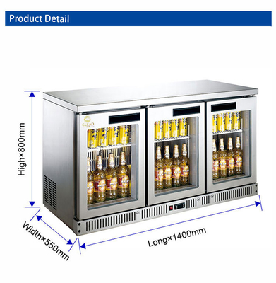 Refrigerador refrigerado a ar a barras de 180L com ventilador refrigerado R134a Intervalo de temperatura do refrigerante 4.C a 8.C