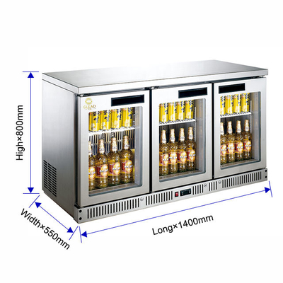 Refrigerador refrigerado a ar a barras de 180L com ventilador refrigerado R134a Intervalo de temperatura do refrigerante 4.C a 8.C
