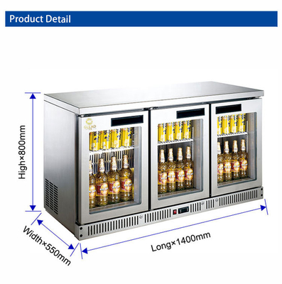 Refrigerador comercial de refrigeração estática Equipamento de bar de hotel 340W