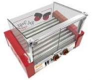 Máquina de Grelhar Salsichas de 7 Rollers com Controle Duplo de Temperatura para Hot Dogs 240V/50HZ Grill Hot Dog