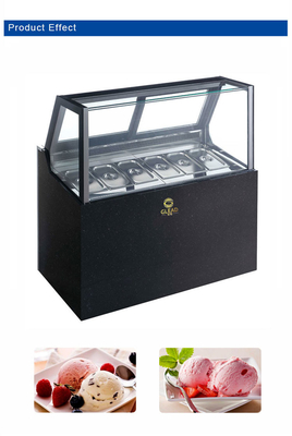 6-Tray 1/3 Tamanho Pan 100L Commercial Hotel máquina de sorvete ventilador refrigeração 1100W Potência