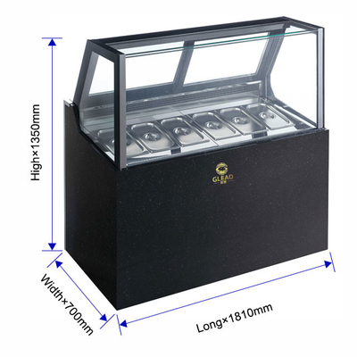 Fator de refrigeração 1100W Máquina de gelado Refrigerante R404a -18~-22°C Temperatura Equipamento de hotel