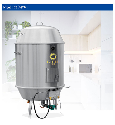 380V 12KW Forno de pato de rosca Máquinas de processamento de alimentos com resistência à corrosão de aço inoxidável
