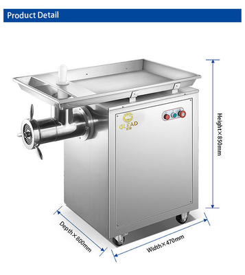 Máquina de moer carne de hotel comercial de 2200W de capacidade com cadeia de turbina de cobre estável