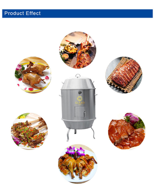 380V 12KW Forno de pato de rosca Máquinas de processamento de alimentos com resistência à corrosão de aço inoxidável