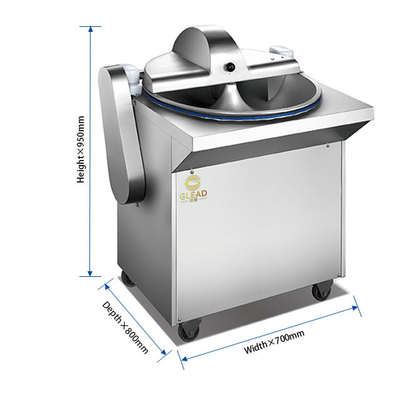Cortador de tigela de 30L de capacidade comercial com robusto motor padrão nacional para cozinha de hotel