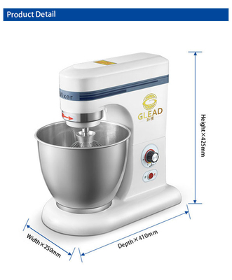Máquina de mistura de bolos profissional de 7L com motor padrão nacional e design estável para uso comercial