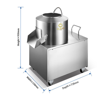 1Máquina de cortar batatas de hotel comercial de 0,5 kW 80 kg N.W 150 min/h Velocidade de rotação
