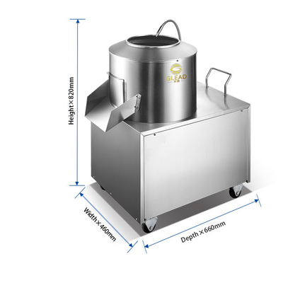 Máquina de cortar batatas de aço inoxidável segura e higiênica com velocidade de rotação de 150 min/h