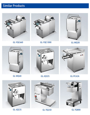 600×500×900mm Equipamento comercial de hotel para aplicações de trabalho pesado Capacidade de 1000 kg/h