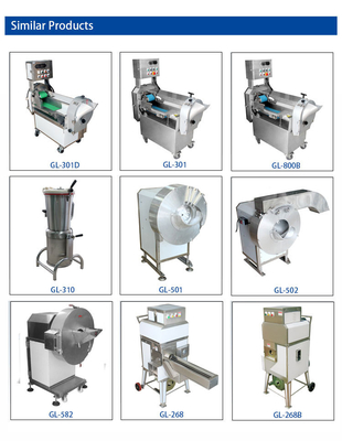 Máquina de corte de vegetais de aço inoxidável de capacidade 1000 kg/h com design higiénico seguro
