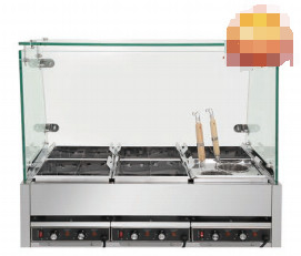 Cozinha Kanto de aço inoxidável 9KW 220V 50-60HZ Função de ebulição Quatro / seis / oito caixas