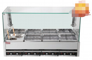Cozinha Kanto de aço inoxidável 9KW 220V 50-60HZ Função de ebulição Quatro / seis / oito caixas