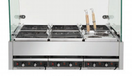 Cozinha Kanto de aço inoxidável 9KW 220V 50-60HZ Função de ebulição Quatro / seis / oito caixas