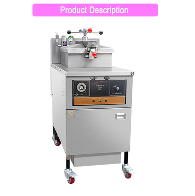 Máquina de frango frito com painel mecânico e filtro de óleo