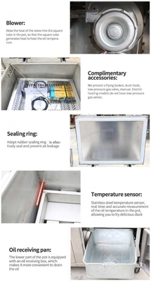Eficiência 30L Equipamento de cozinha comercial a gás com painel mecânico de dupla utilização para o consumo de gás LGP/NG